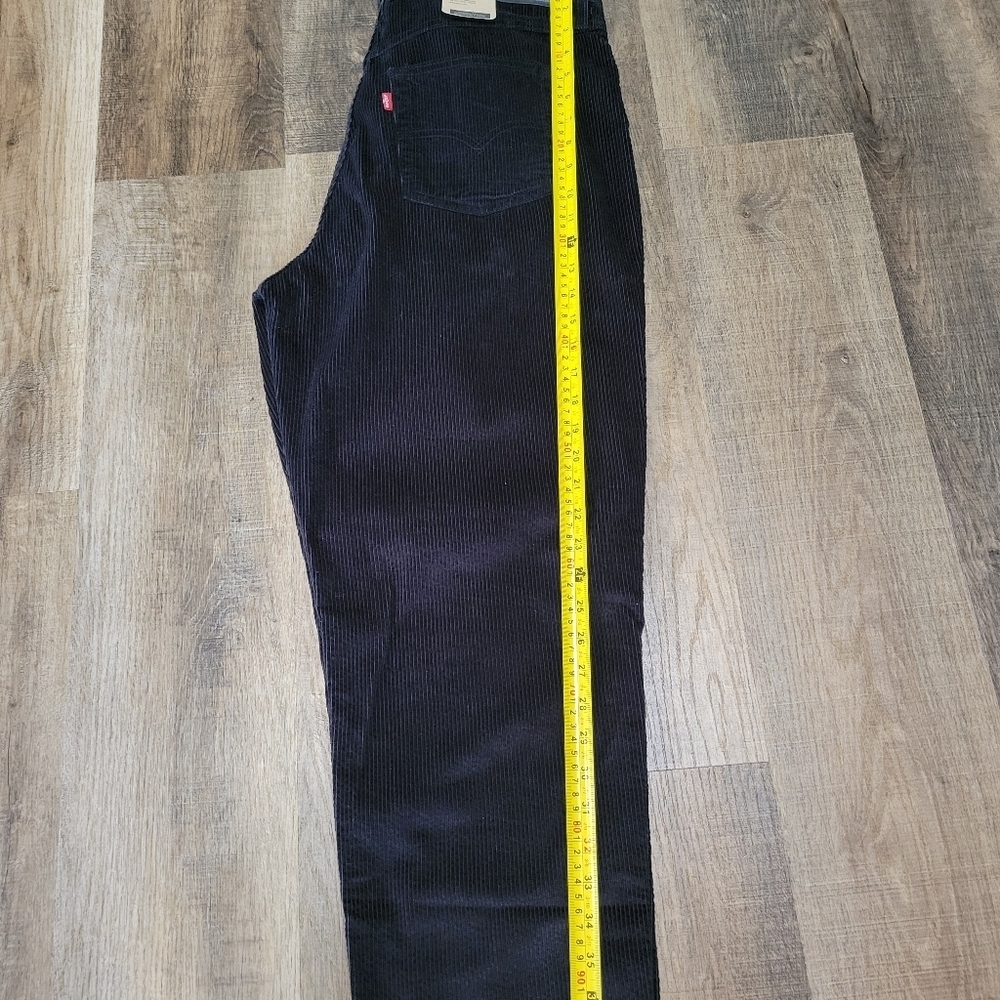 Levi's MOM JEANS HIGH WAISTED Black Corduroy - Picture 6 of 9